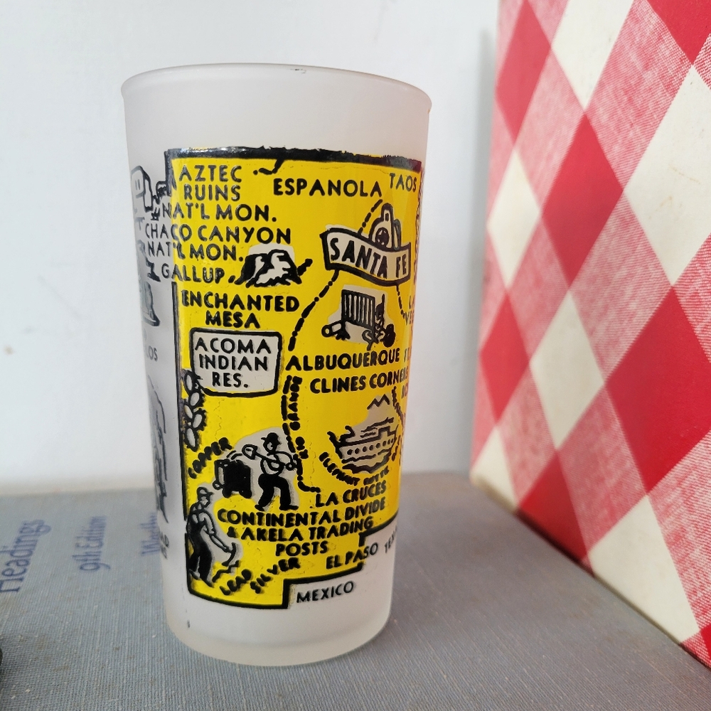 Vintage 1950s New Mexico Souvenir Glass